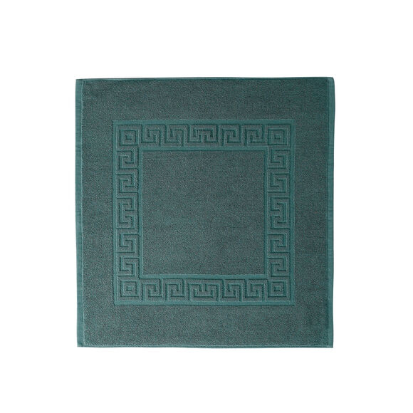 Tapis de bain éponge liteau motif frise grecque (eucalyptus) Tapis de bain éponge liteau motif frise grecque (eucalyptus)